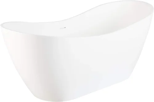 Vista 2 de Signature Hardware 438523 Sheba 67" Resin Soaking Freestanding Tub with Integrated Drain and Overflow