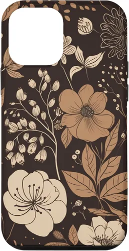 Vista 16 de Hazelnut Brown Wildflower Floral Flower Design Case for iPhone 17
