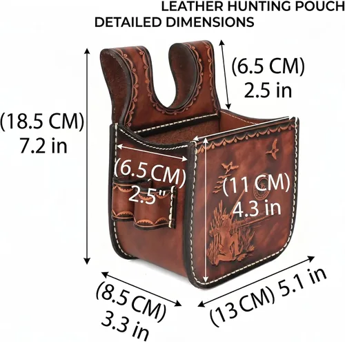 Vista 7 de TOURBON - Funda de piel para escopeta para tiro de arcilla, trampa y skeet Holds 25+ Shells, Fits 2-Inch Belts, Quick Access Open-Top Design, Side