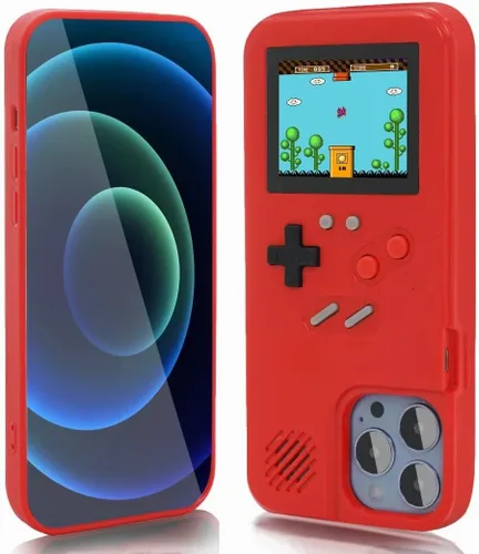Vista 8 de Funda Gameboy para iPhone 6 Plus/ 6s Plus/ 7 Plus/ 8 Plus, diseño retro de 168 juegos clásicos, con pantalla de video a color, funda para teléfono a