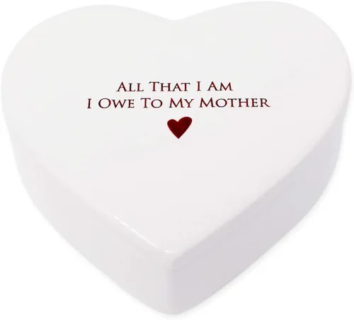 Vista 2 de Regalo para mamá de Susabella - Regalo de boda para madre de la novia o madre del novio, caja de cerámica para recuerdos en forma de corazón o caja