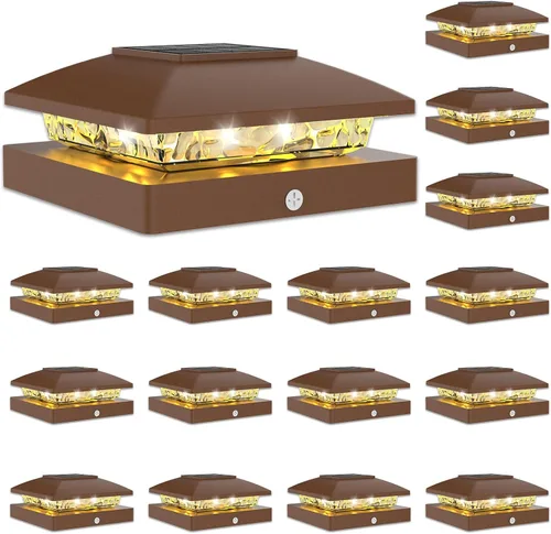 Vista 18 de VOLISUN Luces solares 4x4, paquete de 12 luces negras impermeables para Negro