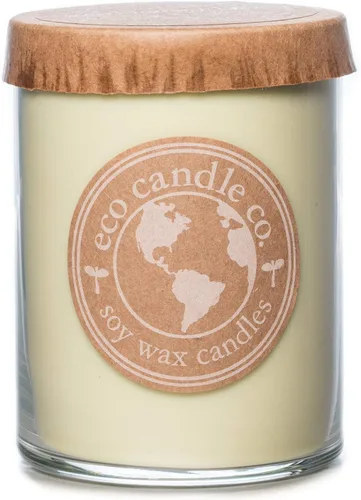Vista 23 de ECO CANDLE CO. Vela reciclada, té negro y miel, 6 oz. - Aromas de té picante, nuez moscada, miel y naranja - 100% cera de soja, sin plomo, etiqueta