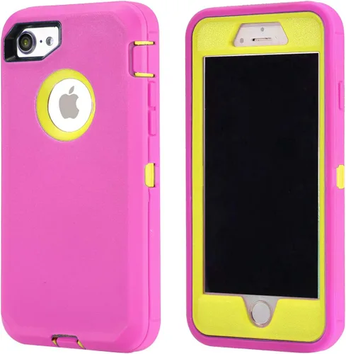 Vista 20 de Funda para iPhone 8 y iPhone 7, resistente, con función atril, protector de pantalla integrado, 4 en 1, fuerte y resistente a prueba de golpes
