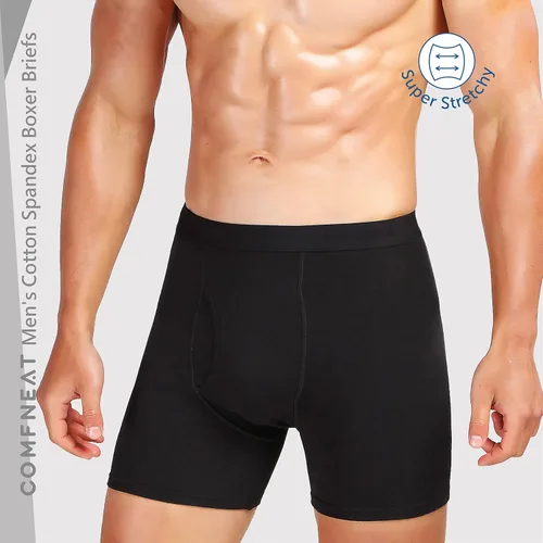 Vista 2 de Comfclean - Calzoncillos para hombre, 5 o 7 unidades, algodón y elastano, sin etiquetas, cómodos, suaves, elásticos