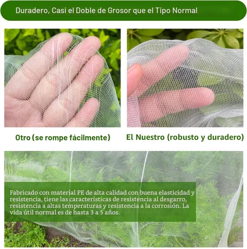 Vista 4 de Red de jardín Jevrench duradera ultra fina para jardín, cubierta de filas para plantas de jardín, hace que las plantas, verduras, frutas y flores
