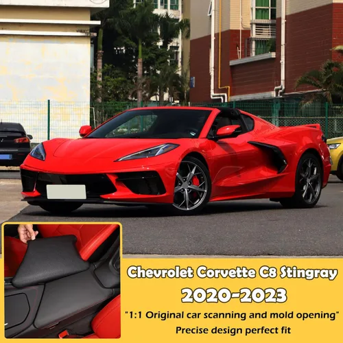 Vista 6 de CHEAYAR Cubierta de Caja de Reposabrazos Central del Interior del Automóvil Cubierta Protectora de Caja de Consola Compatible con Chevrolet Corvette