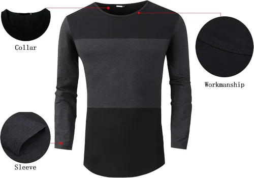 Vista 5 de FRTCV Camiseta de manga corta para hombre casual camiseta básica de ajuste clásico