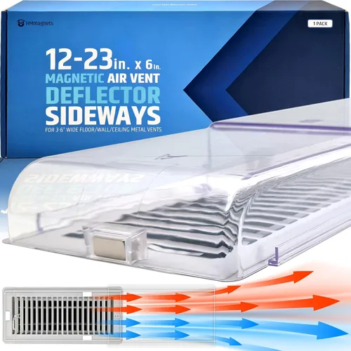 Vista 10 de Potente extensor de ventilación magnético para piso debajo de los muebles, resistente y duradero, imanes de neodimio superfuertes (diseño mejorado)