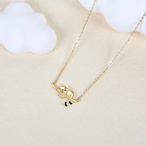 Vista 2 de Regalo para el día de la madre, collar de oro real de 14 quilates, delicado regalo de joyería de verano para mujeres y niñas, San Valentín y Navidad