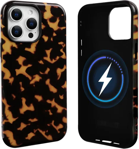 Vista 39 de NITITOP Funda magnética compatible con iPhone 11, compatible con MagSafe lindo diseño estético de leopardo ámbar tortuga para mujeres, hombres