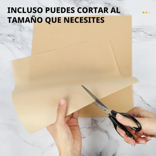 Vista 5 de BYKITCHEN Papel pergamino para freidora de aire de 12 pulgadas para freidora de aire Ninja SP151 SP351 SP101 SP201 SP301, 120 PCS forros desechables