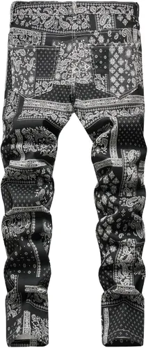 Vista 2 de Enrica Pantalones vaqueros estampados casuales para hombre