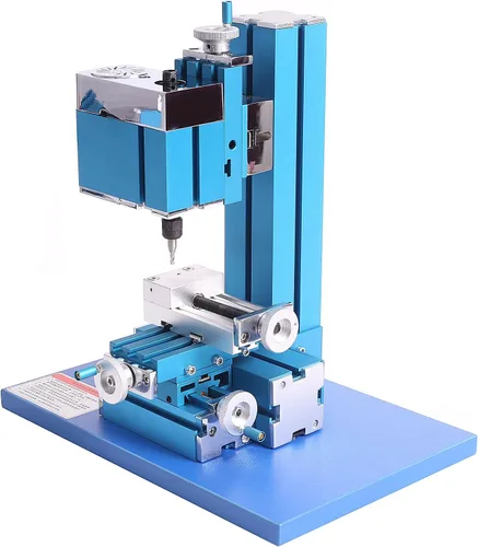 Vista 10 de Mini máquina de torno de metal, herramienta motorizada para trabajar el metal, tornos de madera de sobremesa con portabrocas de 3 mandíbulas