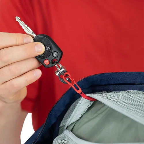 Vista 2 de Osprey Talon 22L Mochila de senderismo para hombre con cinturón de cadera, color azul cerámica, S/M