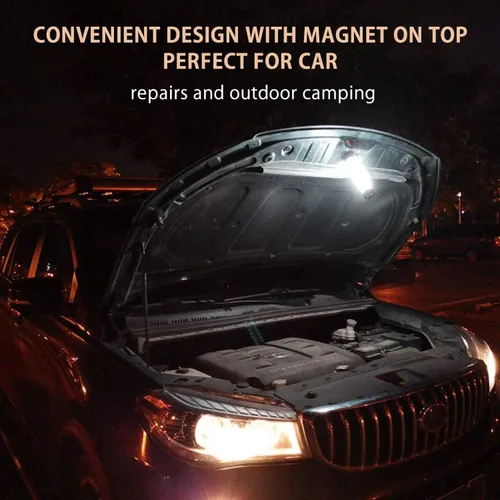 Vista 4 de NPET Linterna LED para campamento recargable, IPX7, impermeable, con 5 modos de rayo, accesorios de campamento portátiles, faros delanteros