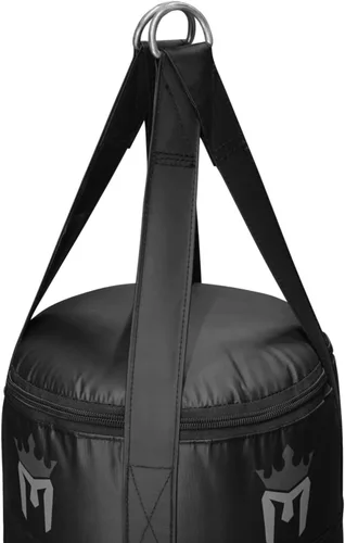 Vista 3 de Meister Bolsa pesada rellena de 100 libras para boxeo, artes marciales mixtas y muay thai – saco de boxeo profesional de 60 pulgadas NEGRO