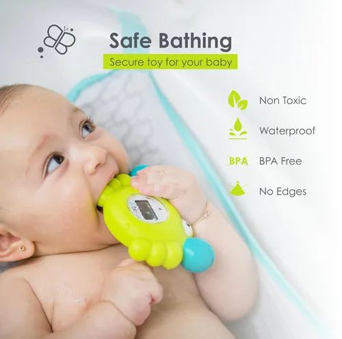 Vista 2 de bblüv Termómetro de baño y juguete de baño 3 en 1 Kräb - Fahrenheit