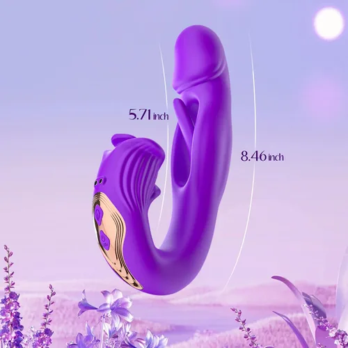Vista 7 de Consoladores vibradores de conejo, juguetes sexuales para mujeres IMOTANI G Spot Vibrador masajeador de dedos con 9 vibraciones y aleteo