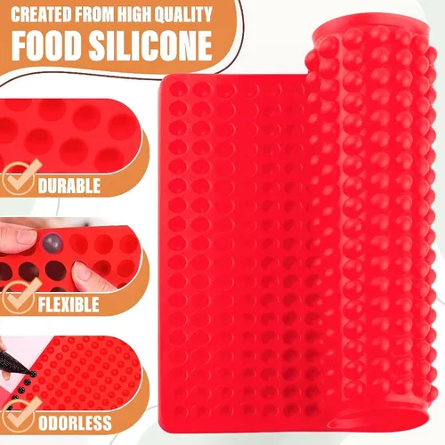 Vista 5 de Molde Boba 468-cavidad - Esterilla de silicona antiadherente flexible para hornear golosinas para perros, apta para lavavajillas, resistente al