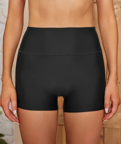 Vista 2 de SHEKINI Traje de baño para mujer, de cintura alta, de secado rápido, pantalones cortos