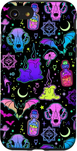 Vista 18 de Funda de brujería mágica para iPhone 16 con diseño gótico pastel de Halloween