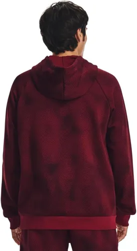 Vista 3 de Under Armour - Sudadera entallada de vellón con capucha para hombre modelo Rival