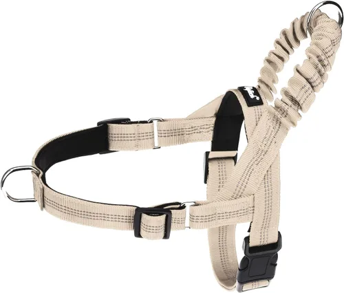 Vista 12 de PUPTECK Arnés sin tirones para perro de tamaño mediano, ajustable con chaleco reflectante para mascotas con asa de bungee, a prueba de escapes y sin