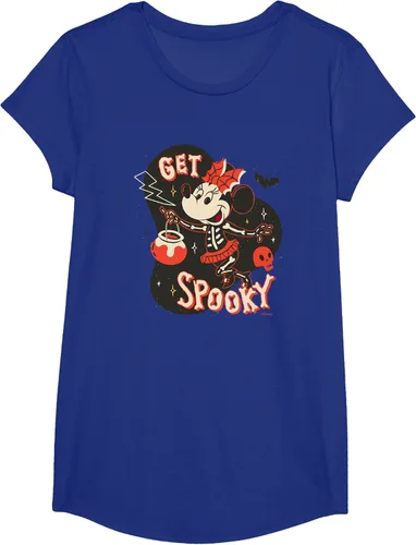 Vista 27 de Disney Disfraz de esqueleto de Minnie Mouse para Halloween, camiseta espeluznante Negro