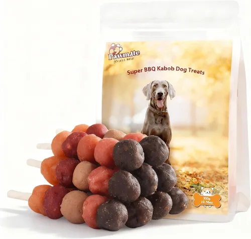 Vista 10 de Pawmate Dog Treats Chicken Wrapped Rawhide Donut Masticables de larga