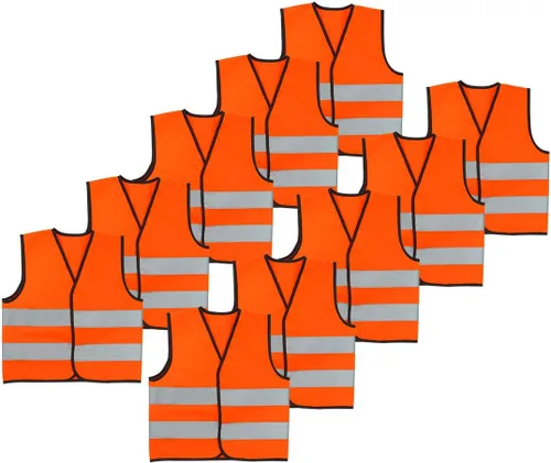 Vista 24 de AIEOE Kids High Visibility Safety Vest Reflective Running Lightweight Traffic Walking Breathable Construction Vest