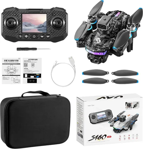 Vista 17 de ikaufen YL3 Mini Drone con doble cámara, flujo óptico flotante, zoom 50X, rollo de acrobacias de 360°, cuadricóptero RC para niños y principiantes