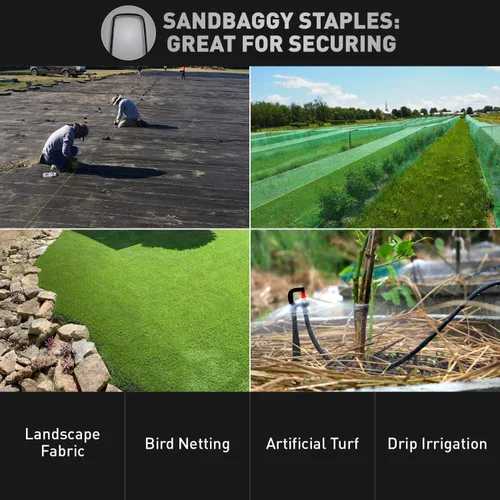 Vista 6 de Sandbaggy - Grapas de paisaje sin óxido, 12.0 in