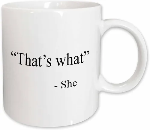 Vista 11 de 3dRose Taza negra de dos tonos de 11 oz con texto en inglés "That's What She Said