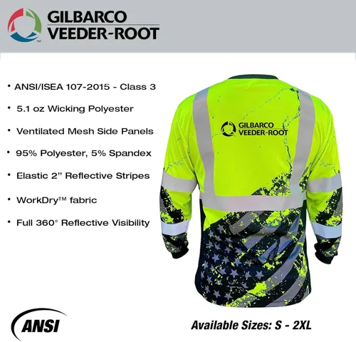 Vista 3 de Gilbarco Camiseta de manga larga de seguridad