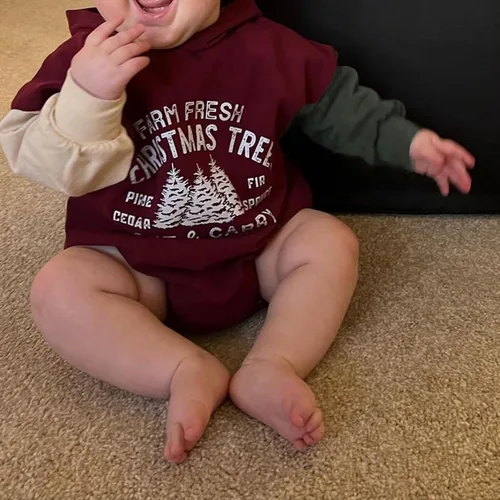 Vista 7 de Socutebabe Ropa de otoño para bebé niño, manga larga, sudadera con capucha de tablero de ajedrez, sudadera con capucha para mamá