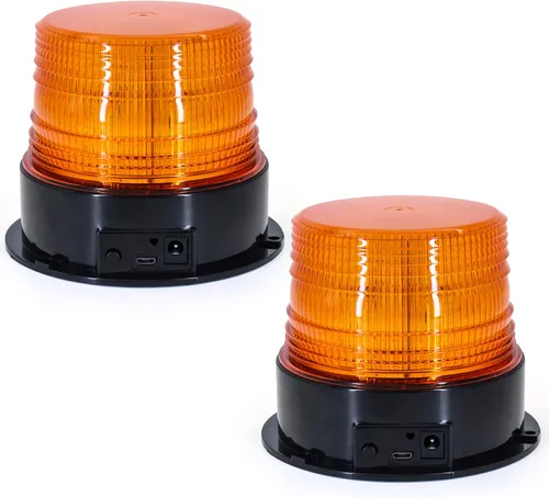 Vista 8 de AnTom Luz magnética inalámbrica de baliza, recargable de advertencia intermitente de emergencia, luces estroboscópicas que funcionan