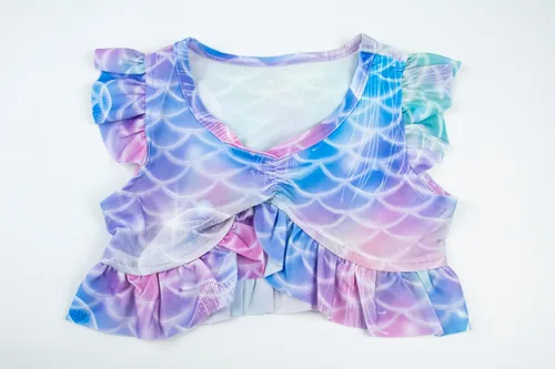 Vista 2 de DNFUN Colas de sirena para nadar para niñas, traje de baño de sirena con monoaleta