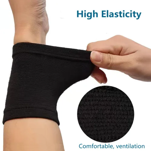 Vista 2 de Muñequera de soporte para la palma, muñequera de uso diario, túnel carpiano de compresión para aliviar el dolor de muñeca, guantes de fitness, Negro