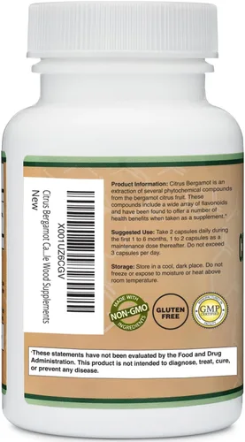 Vista 8 de Suplemento de Bergamota Cítrico, 1000mg, 60 Cápsulas - Apoya niveles saludables de colesterol y triglicéridos - Dosis de 1,000mg