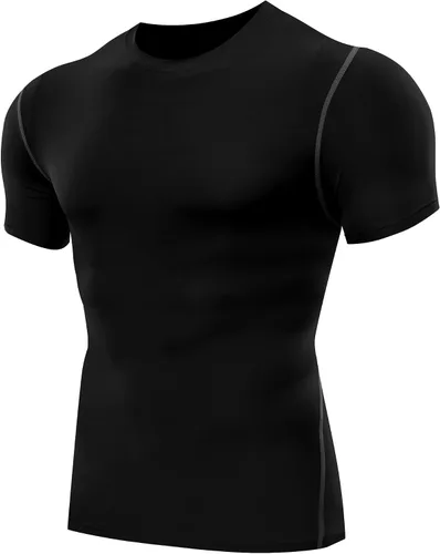 Vista 6 de NELEUS Paquete de 3 camisetas de entrenamiento de capa base de compresión atlética para hombre
