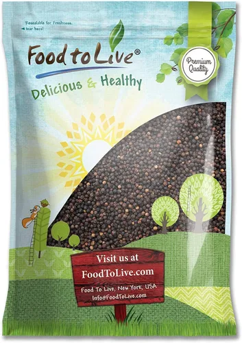 Vista 5 de Food to Live - Pimienta negra entera, granos de pimienta seca de 1 libra, Kosher, vegano, especias a granel. Sabor fuerte y picante. Rico
