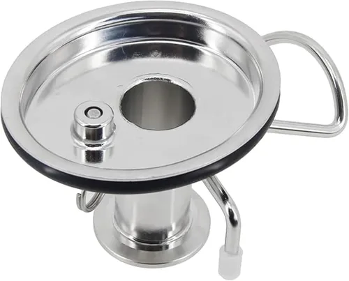 Vista 8 de Pyhodi Tapa de barril de maíz de acero inoxidable de 1.5 pulgadas, 3 abrazaderas, tapa de barril de carbonatación, fácil de instalar, 60PSI PRV