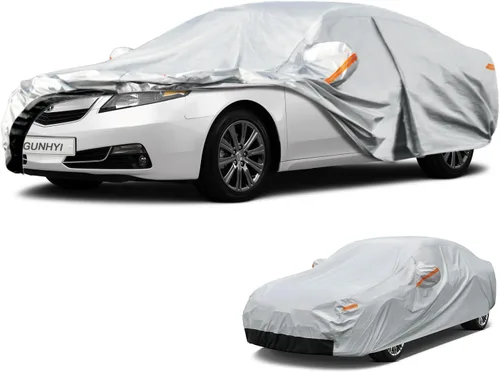 Vista 26 de GUNHYI - Funda de automóvil de 6 capas para Tesla Model 3 (2017-2025), impermeable para todo tipo de clima, protección UV contra la nieve, el sol