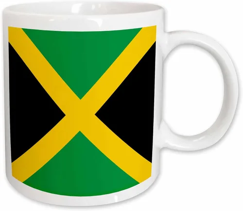 Vista 10 de 3dRose Bandera de Jamaica - Taza cuadrada, 11 onzas, color negro