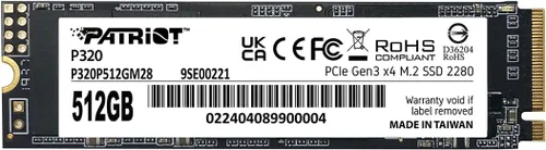 Vista 5 de Patriot P320 128GB PCIe Gen 3x4 M.2 2280 SSD