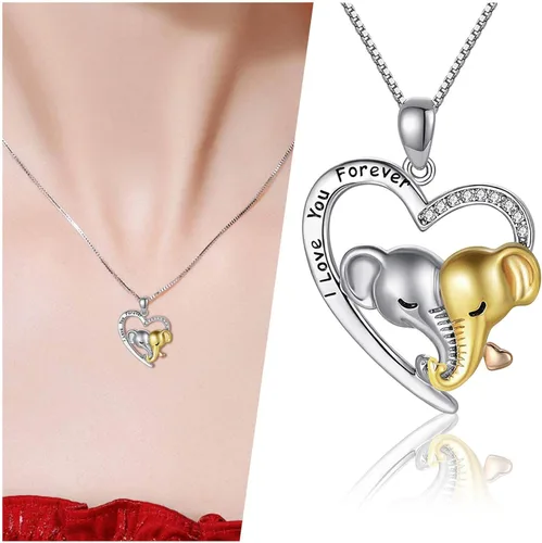 Vista 5 de ZYooch - Dije con la palabra Mom grabada para mujer collar de compromiso de diamantes de imitación joyas para regalar