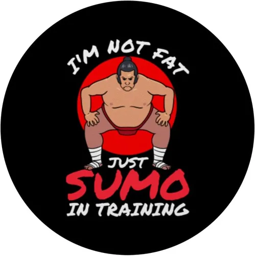 Vista 3 de Sumo Wrestler Sumo Wrestling Not Fat Just Sumo In Training PopSockets Standard PopGrip