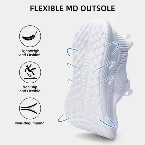 Vista 3 de Akk Zapatos deportivos para caminar para hombre, para correr, tenis para entrenamiento, atletismo, gimnasio, sin cordones, cómodos, transpirables