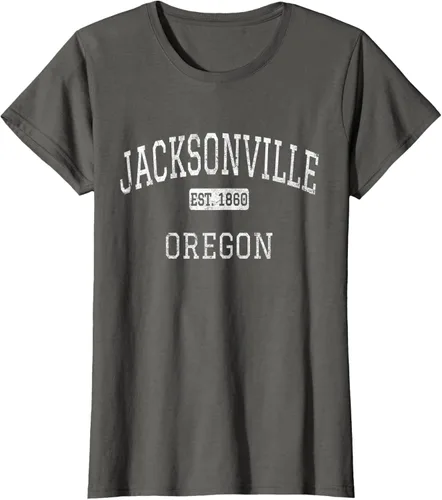 Vista 7 de Jacksonville Oregon OR - Camiseta vintage, Negro